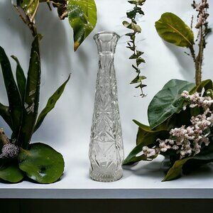 Vintage Anchor Hocking Clear Glass Vase Decoration